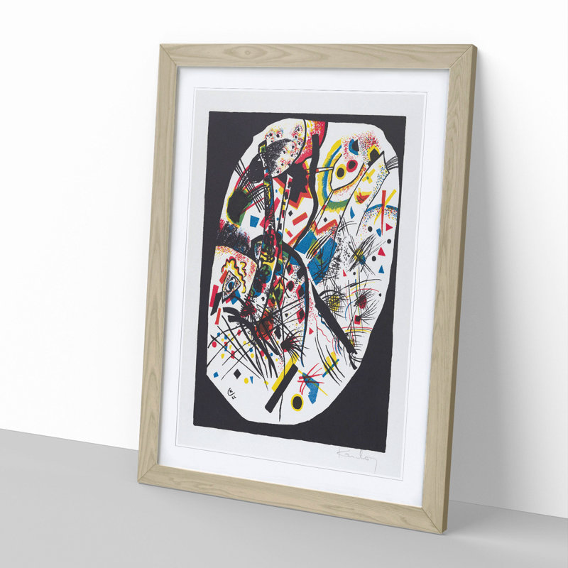 Small Worlds III by Wassily Kandinsky - Single Picture Frame Print on Wood, 48cm H x 36cm W x 2cm D, Oak Framed