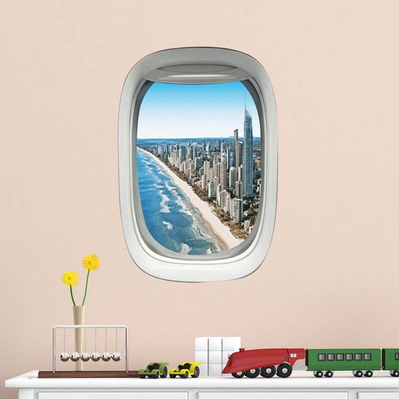 Décalcomanie murale scène aérienne avion