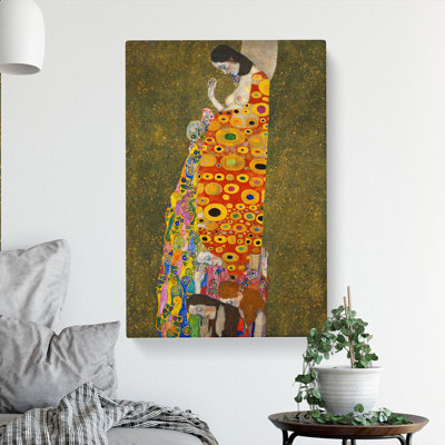 Hope II by Gustav Klimt - Wrapped Canvas