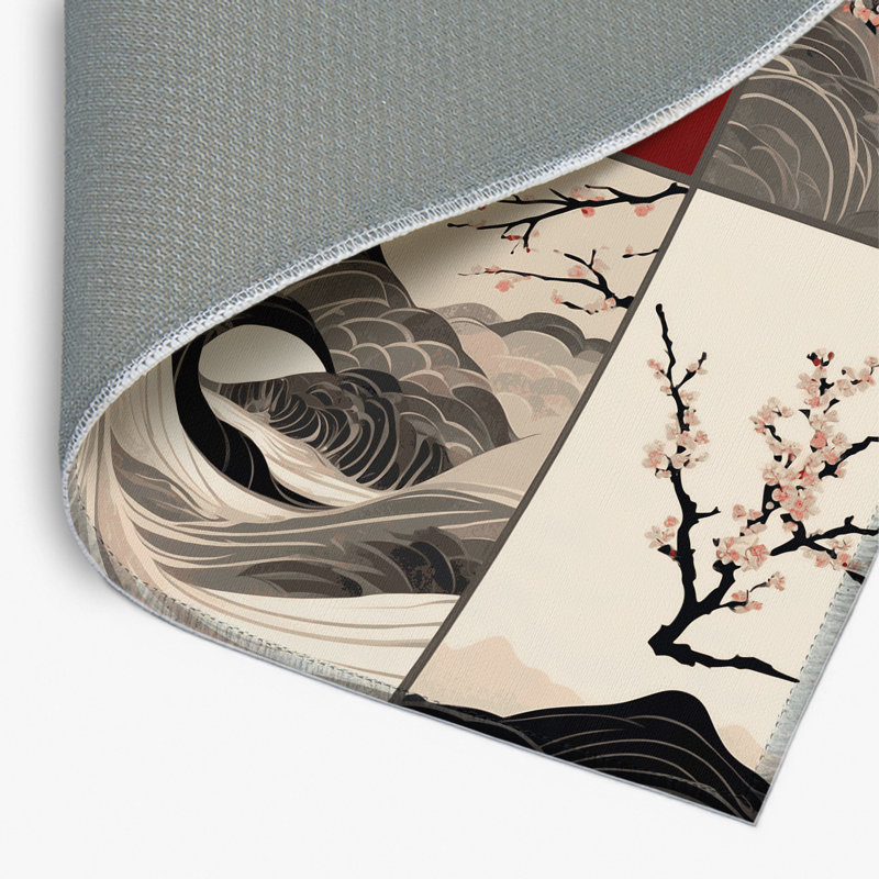 Tapis intérieur et extérieur Sunset Blossom, Rectangulaire 8 pi x 10 pi