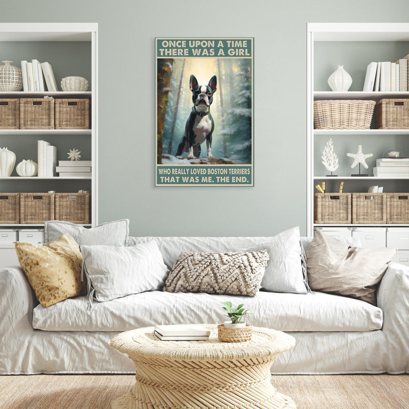 " Who Really Loved Boston Terriers ", 36" H x 24" W x 1.25" D