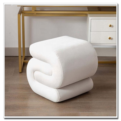 S-shape Ottoman Makeup Stool Footstool