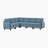 Hultgren 112" Modern & Contemporary 6-Piece Sectional Sofa - Textured Upholstery Sectional Sofa, Hidden Storage, Button-tufted Details