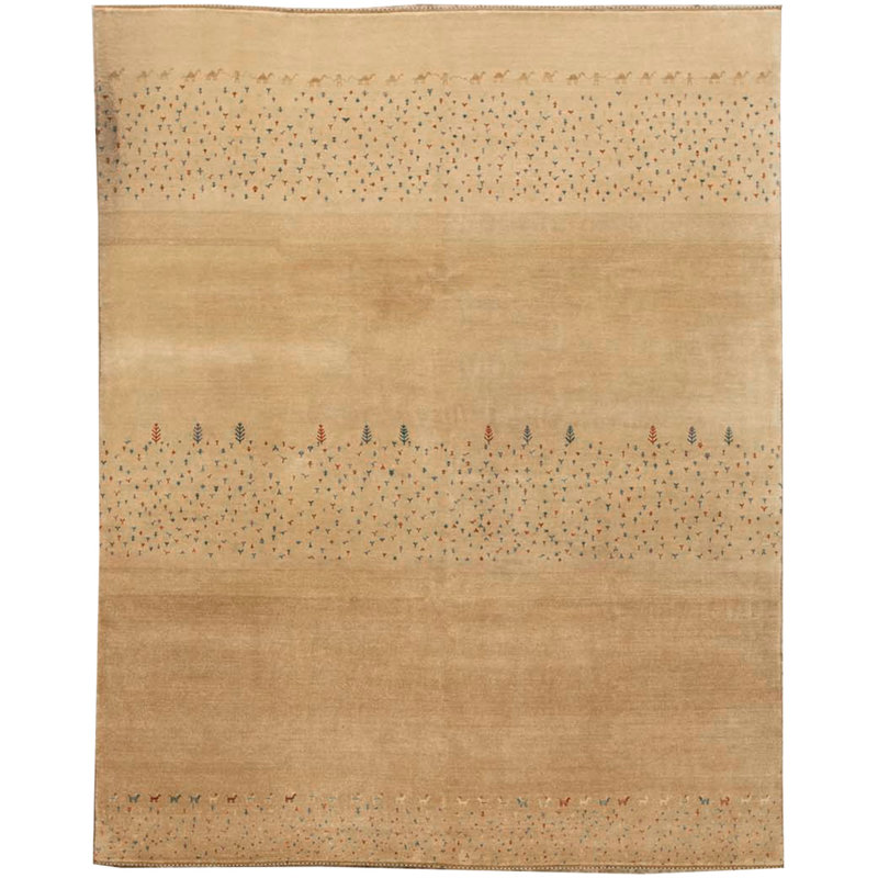 Tapis doré de haute qualité noué à la main