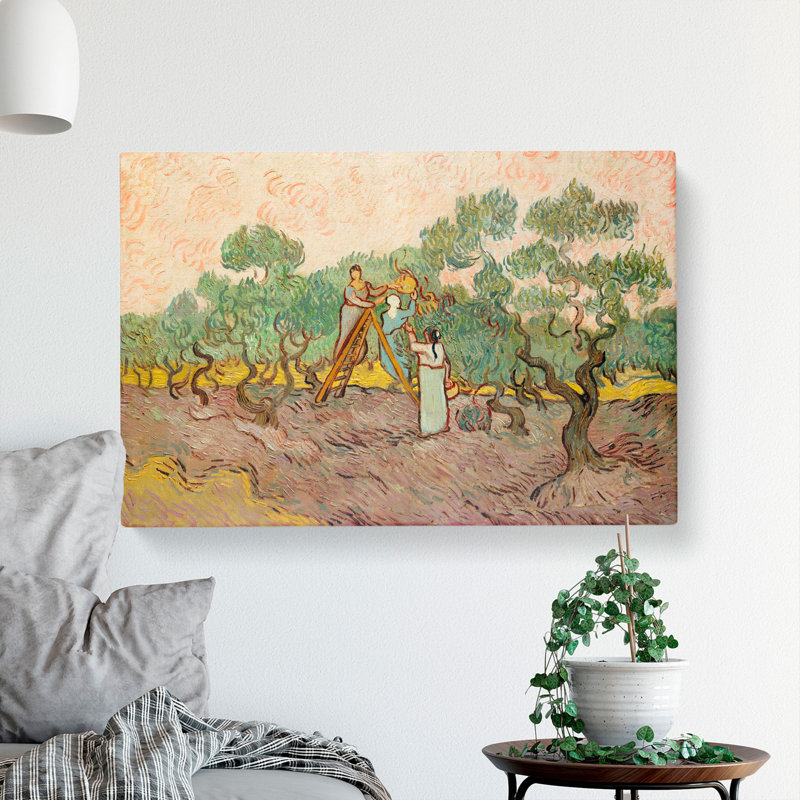 Women Picking Olives by Vincent Van Gogh - Wrapped Canvas, 50cm H x 76cm W x 3cm D