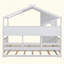 Lit de maison en bois avec lit gigogne, conception moderne pour enfants avec tablette de rangement-1077383452-1077383455