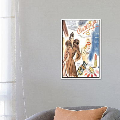 1930s Lipstick Magazine Advert 1 Piece Wall Art on Canvas