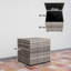 Outsunny 72cm W 253L Polyethylene Plastic, Steel Deck Box in Mixed-grey