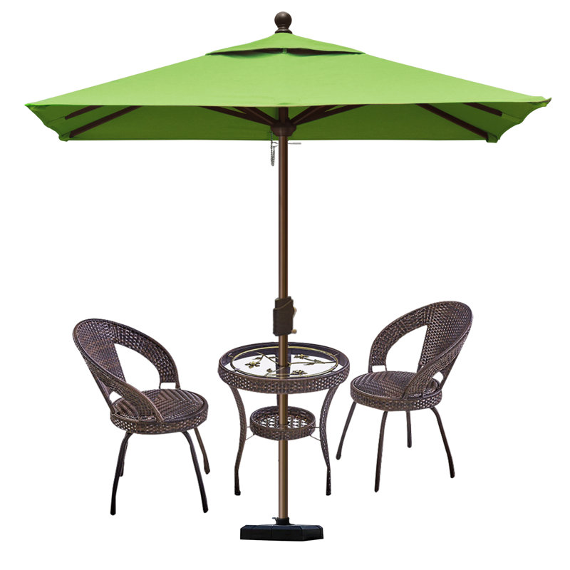 Parasol de marché carré 6 pi Nahlani, Vert clair