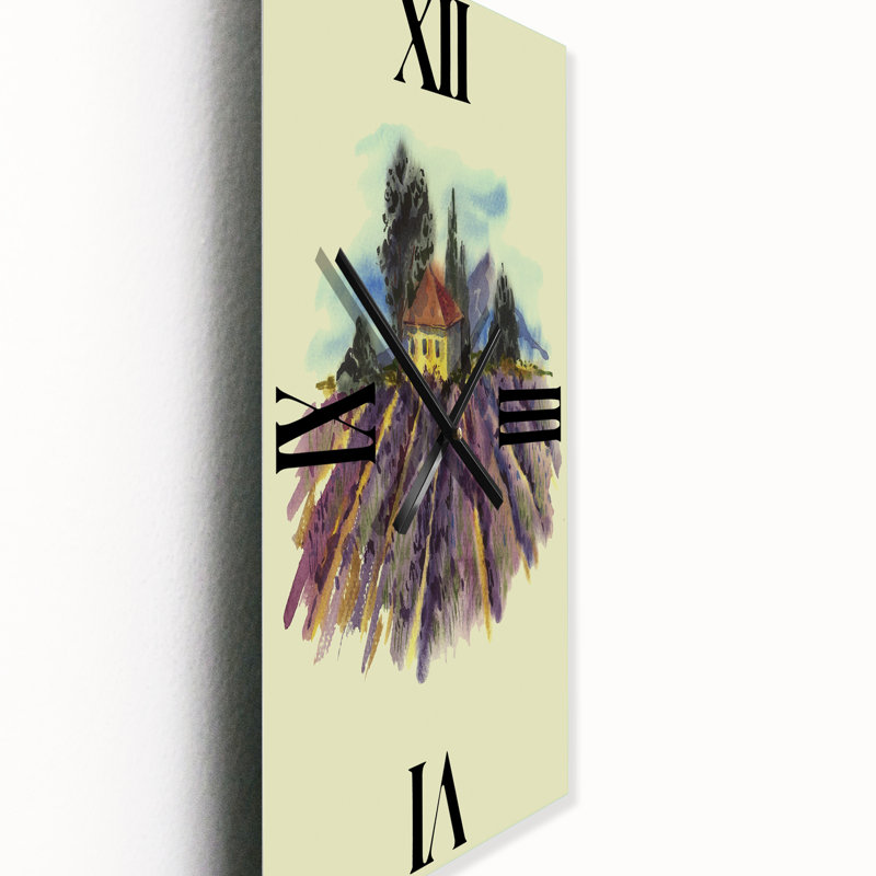 Horloge murale paysage avec lavande, Petit