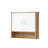White And Natural Wood Double - Door Bathroom Wall Cabinet With Wavy Doors, Adjustable Shelf, Bottom Quick Installation For Minimalist Decor Design, Effortless Setup Organization