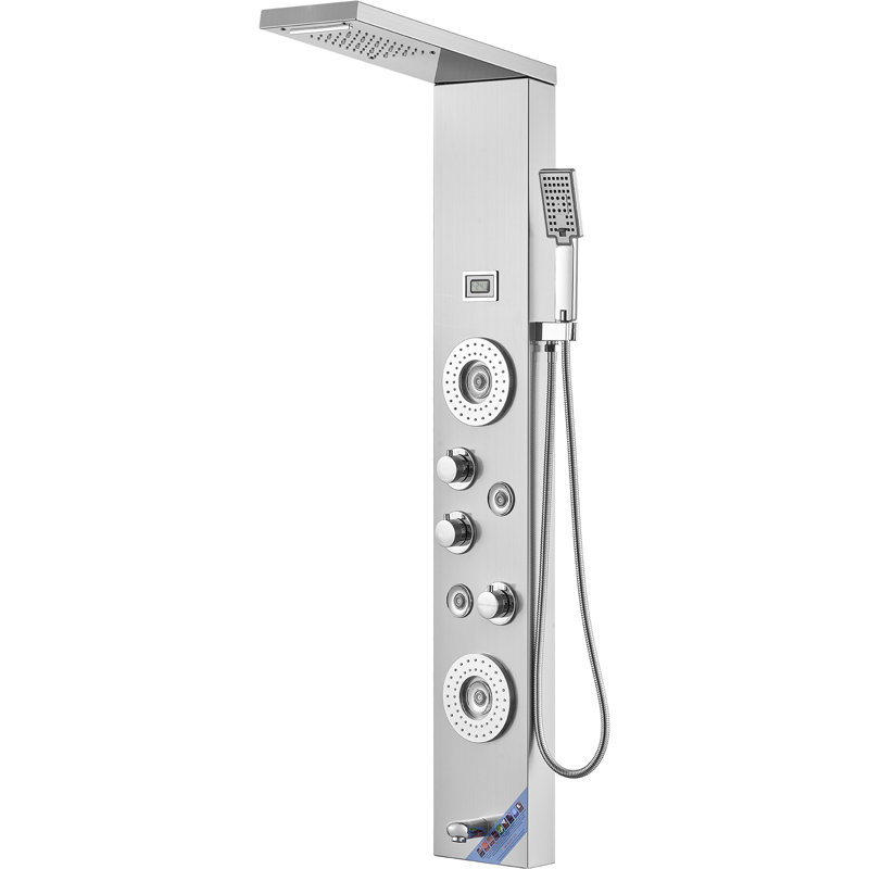 52 Shower Panel With Handheld Shower Head