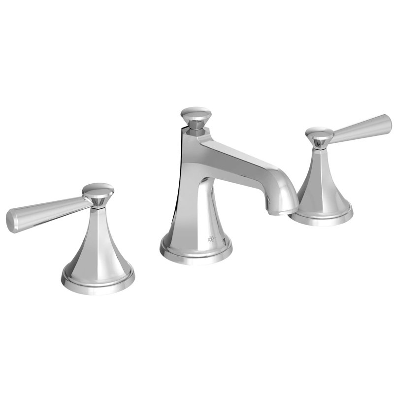 Fitzgerald Widespread Bathroom Faucet with Drain Assembly, Polished Chrome