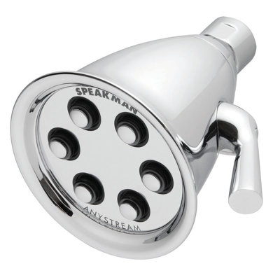Pomme de douche à faible débit en chrome poli à 3 jets Icon 2.0