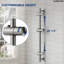 Ensemble de douche à main à 3 jets avec barre de douche coulissante de 66 cm et flexible de douche de 150 cm-113524237