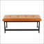 Banc en métal noir et similicuir-593666035