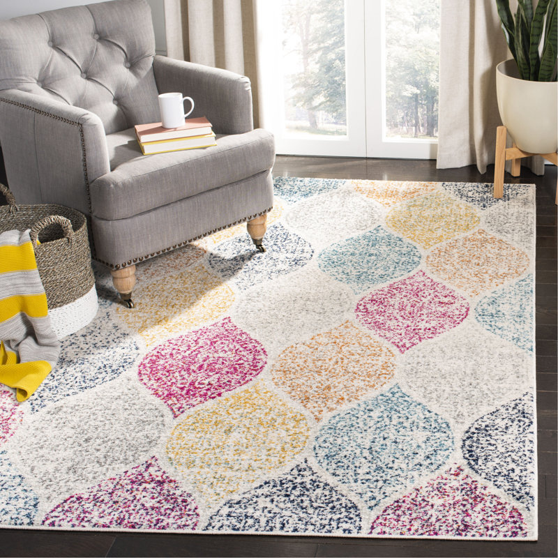 Tapis à motif géométrique Desiree Performance, Rectangle 5 pi 3 po x 7 pi 6 po