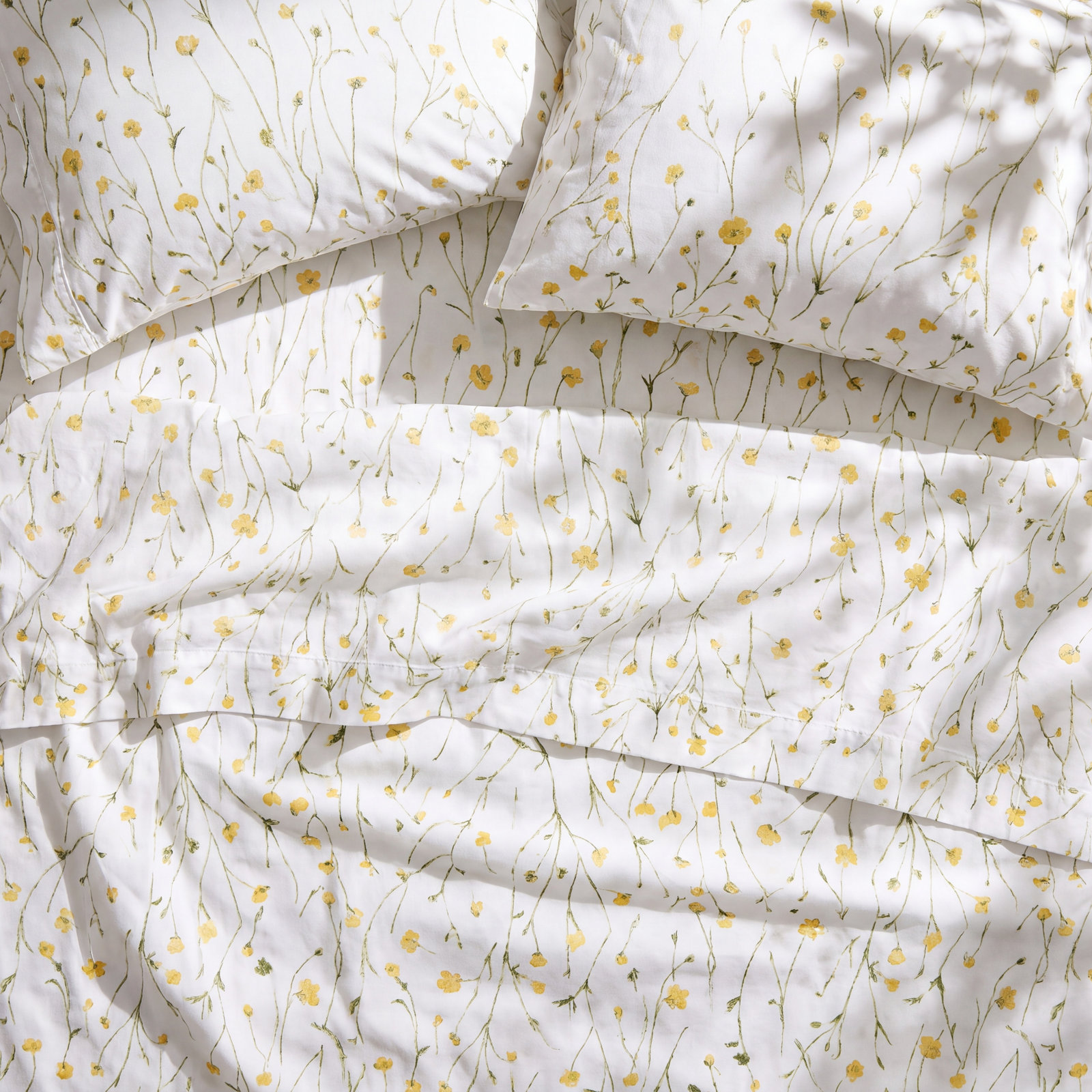 Avoca Cotton Sheet Set, Queen Sheet Set + Fitted Sheet + 2 Pillowcase