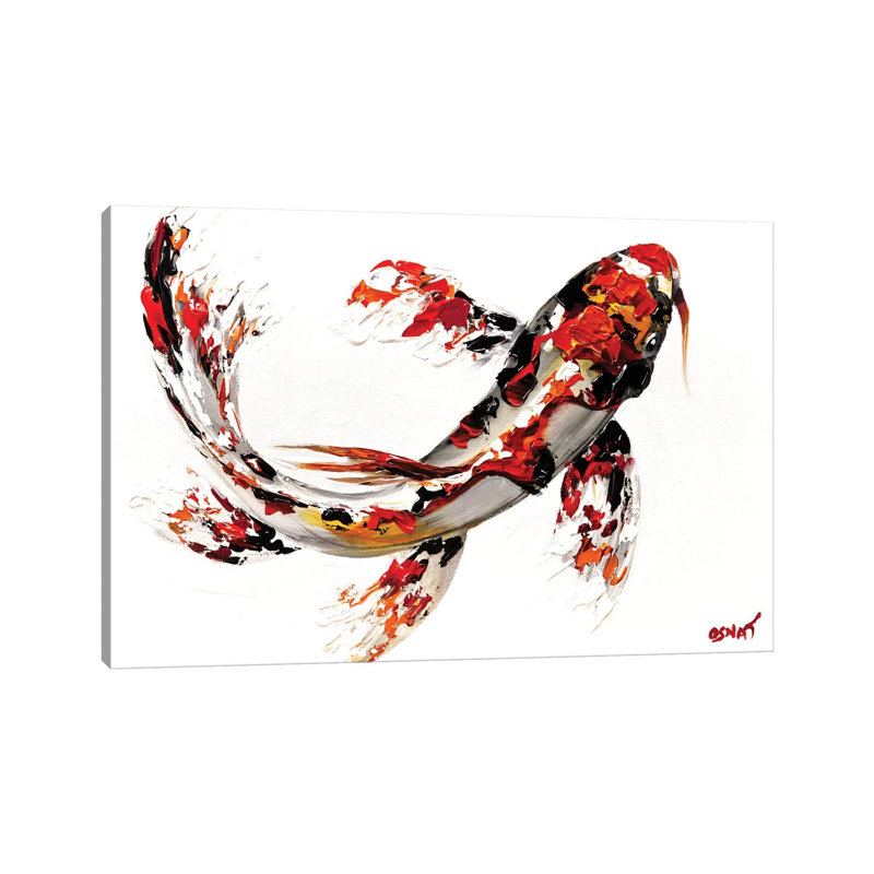 Koi Fish by Osnat Tzadok - Wrapped Canvas Print, 101.6 cm H x 66.04 cm W x 3.175 cm D