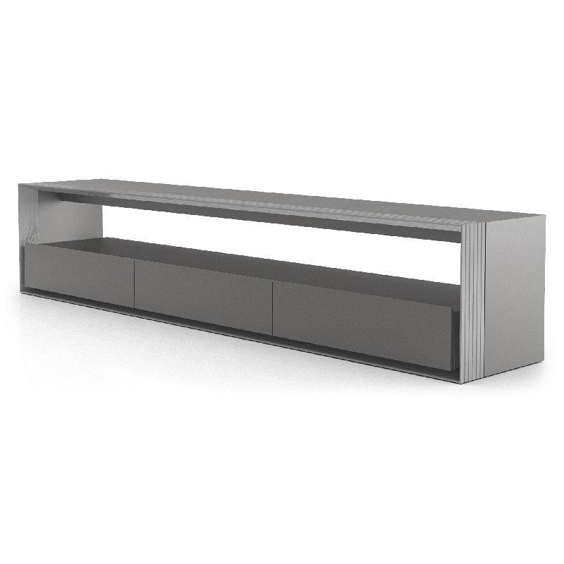 Meuble télé pour téléviseur de 88 po ou moins Beckenham, Graphite métallique