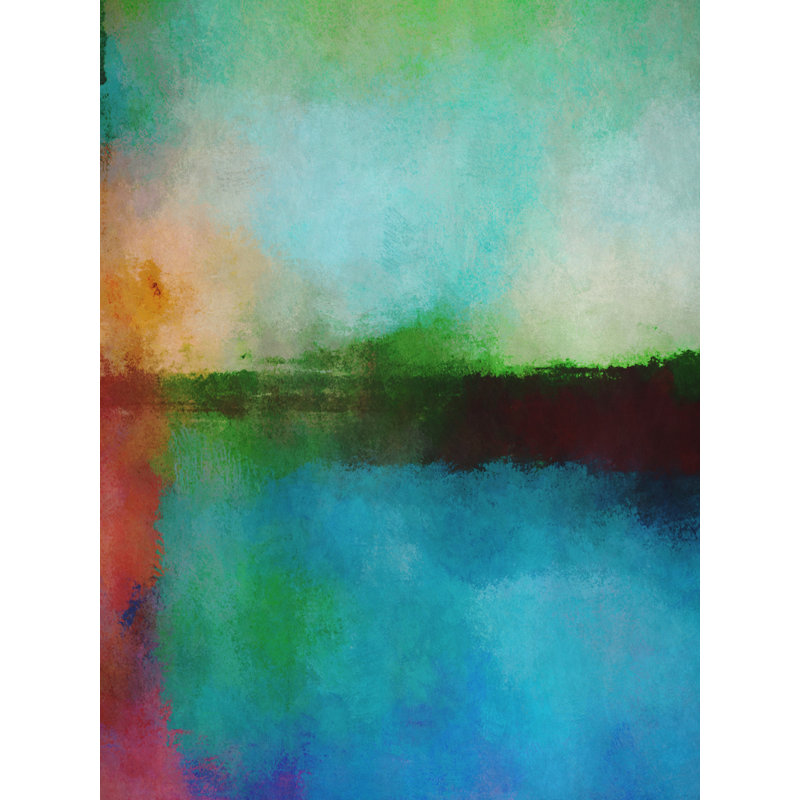 Couleurs de l'aube par Angel Estevez - Peinture, Papier avec cadre noir, 20" H x 16" W