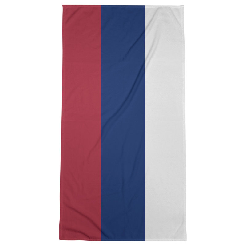 Montreal Lightweight Beach Towel, Red/Blue/White, Poly/Cotton