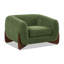 Chaise avec accoudoirs en sherpa 44 po Modern Alpine Modern