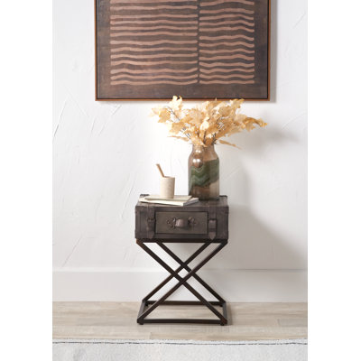 Cross Legs Rectangular Side Table