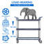 3-Tier Heavy Duty Rolling Utility Cart, 500 Lbs Capacity with Lockable Wheels for Kitchen Warehouse