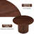 5-Piece Dining Table Set, Wood Top, Faux Fur Armchairs-108053361-108053362-108053363