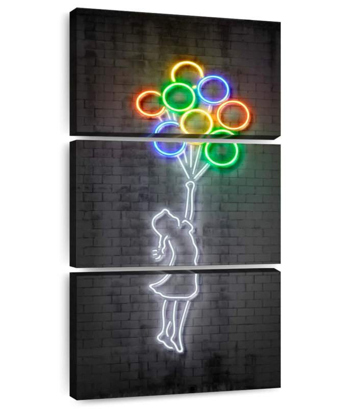 Flying Balloons, 27" H x 12" W