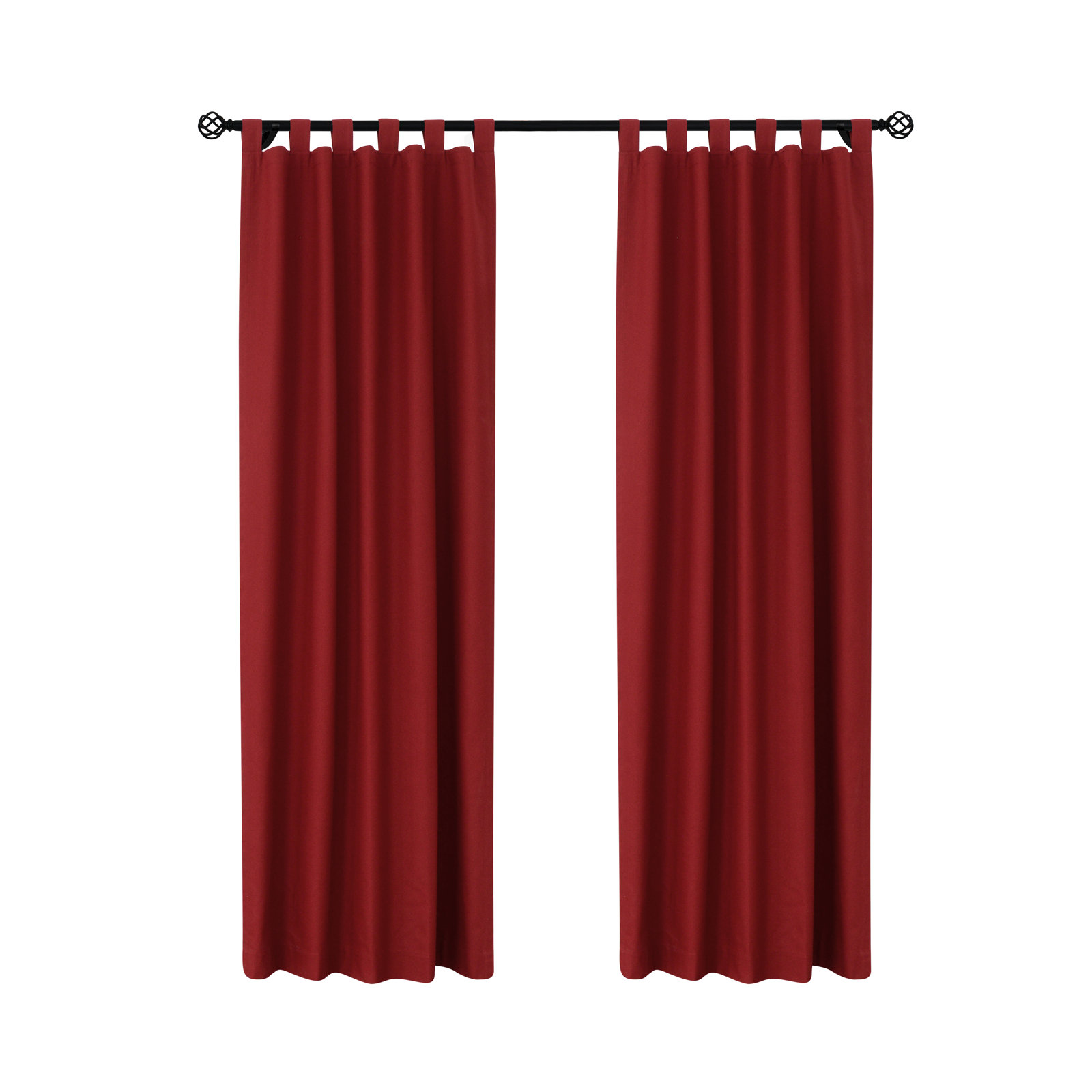 Mcgowen Room Darkening Cotton Curtain Panel, Burgundy, 80" W X 84" L
