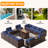Tomijs 15 Piece Rattan Sofa Seating Group with Fire Fit Table-757490828-759052671