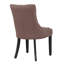 Chaise parsons capitonnée en bois massif et rembourrée en lin-555855031
