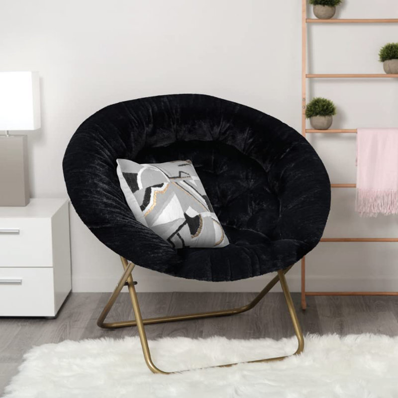 Donamarie Upholstered Accent Chair, Red Faux Fur