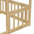 WoodNest House-Shaped Floor Bed with Guardrails-115684339-115684342