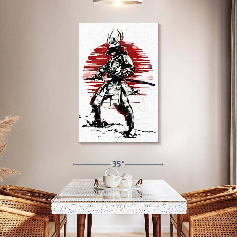 Sireci Red Sun Samurai, 48" H x 32" W
