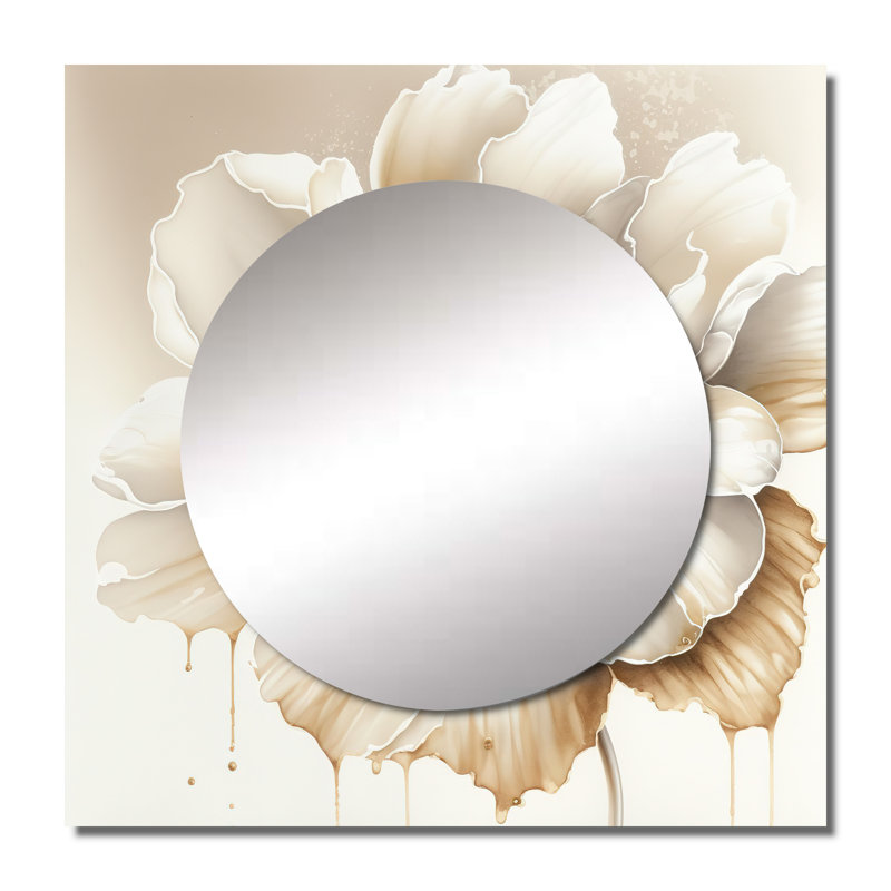 Lopardo - Floral & Botanical Large Square Mirror For Wall Art Decor, 29" x 29"