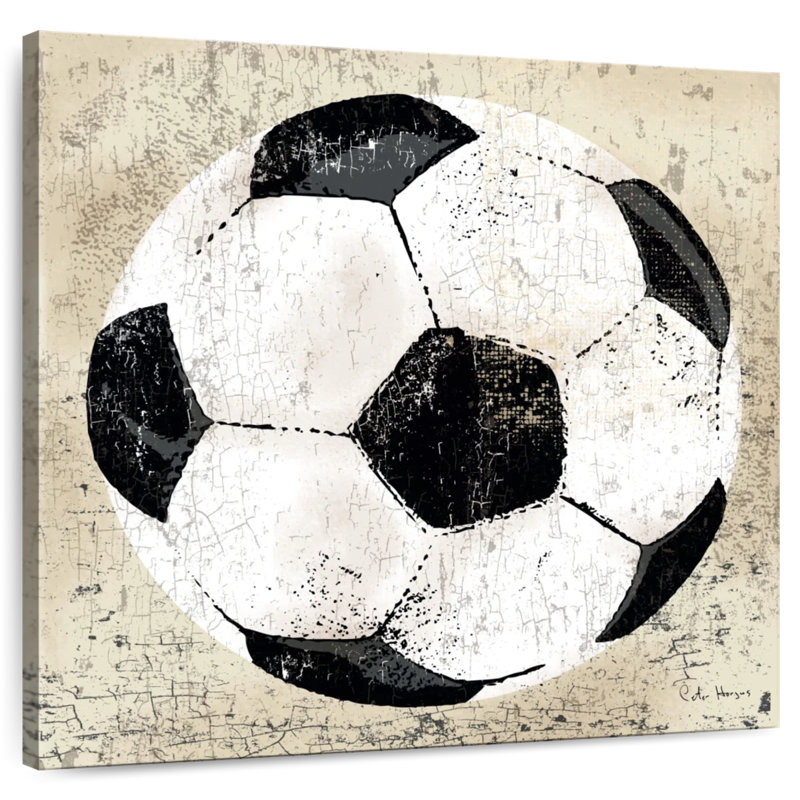 Ballon de football rétro Sirpi, H 10 po x l 10 po