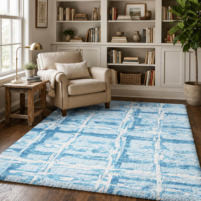 Washable Striped Indoor Rug