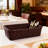 Dark Coffee Color,Two Packs,Rustic Handwoven Storage Basket For Fruits, Bread, Snacks, And Market Display - Durable PP Material, Mold-Resistant For Long-Lasting Use-461023106