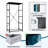 4 Drawer Dresser for Bedroom, Narrow Chest of Drawers, Wooden Top and Study Iron Frame 18"x37.5"-(WxH)