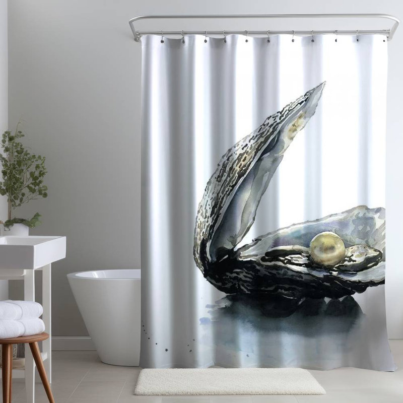 Shower Curtain CO143 – Polyester Shower Curtain, Dye Sublimation Print, 71" W × 74" L