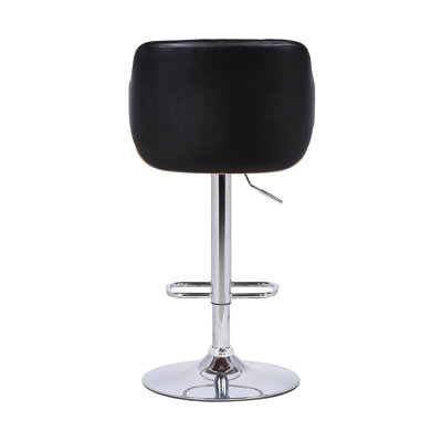 Chaise de bar pivotante en similicuir et fer 44 po