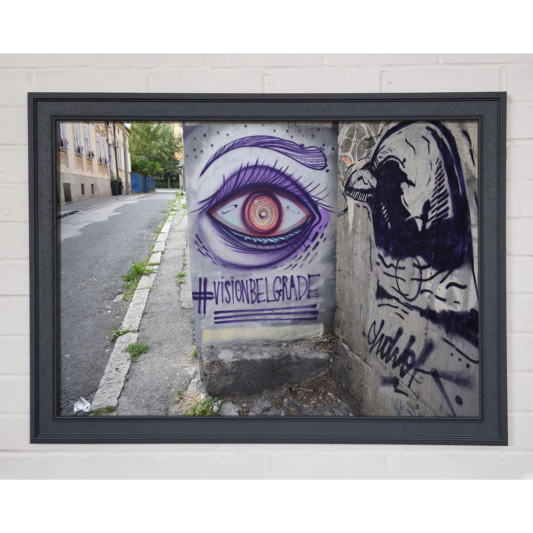 Spray Painted Eye - Einzelner Bilderrahmen Kunstdrucke