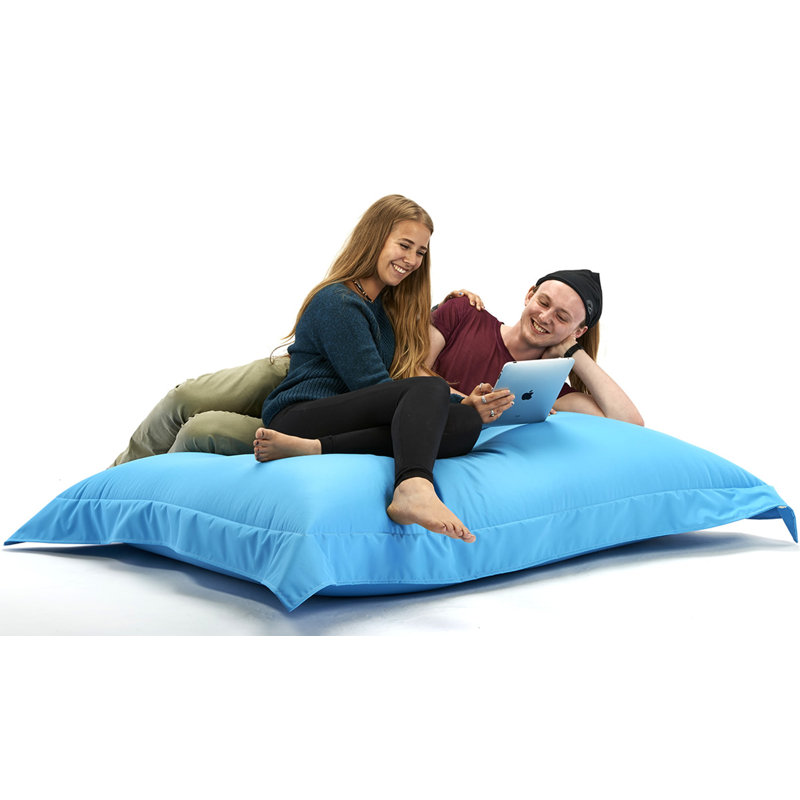 Bean Polyester Outdoor Friendly Refillable Bean Bag Chair & Lounger, Aqua