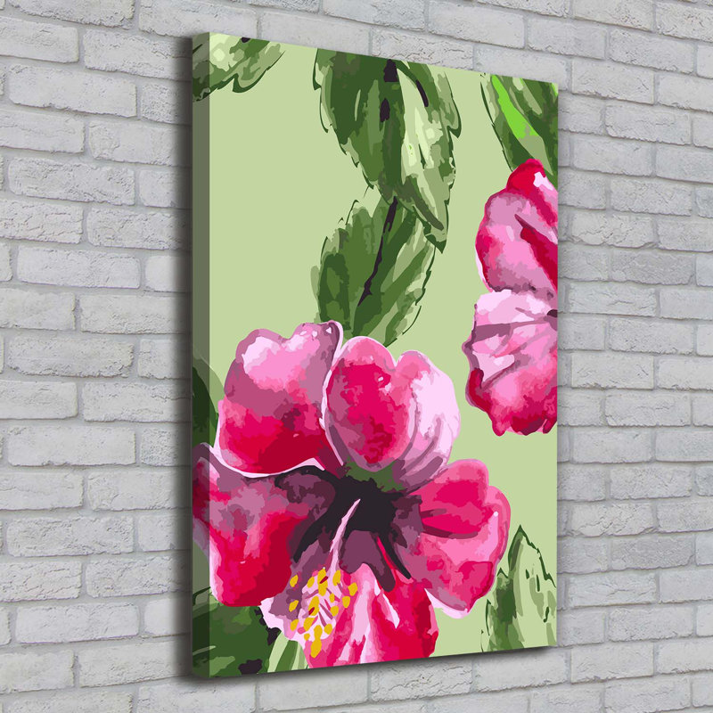 Hawaiian Flowers 1 Piece Wrapped Canvas Wall Art