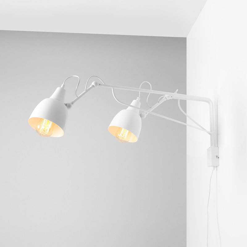 Chipps Swing Arm Sconce, White