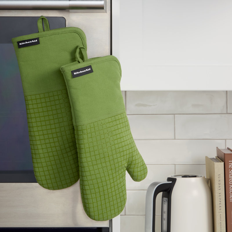 Ensemble de 2 gants de cuisine pour cuisiner Kitchenaid Gourmet Series, Vert matcha