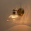 Applique murale 1 lumière en verre nervuré
